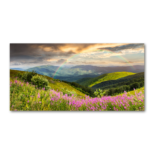 Foto schilderij op glas Berglandschap