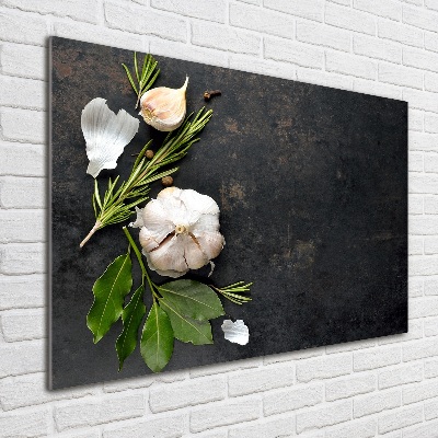 Glazen schilderij Knoflook