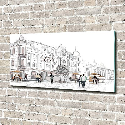 Foto schilderij op glas Oude Stad