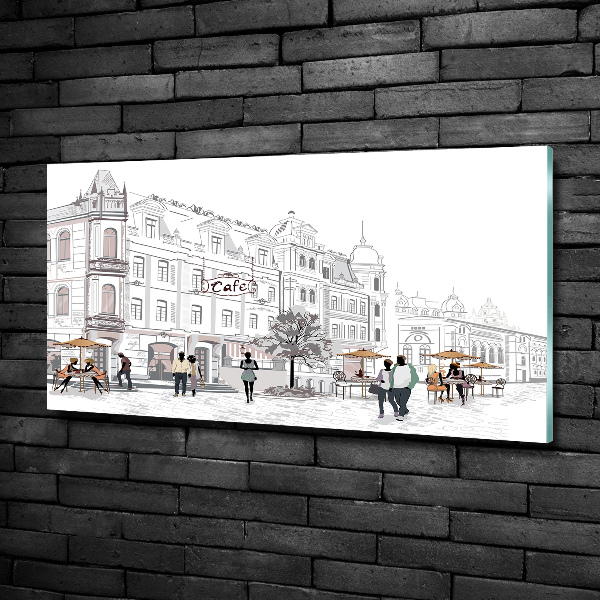 Foto schilderij op glas Oude Stad