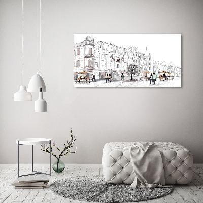 Foto schilderij op glas Oude Stad