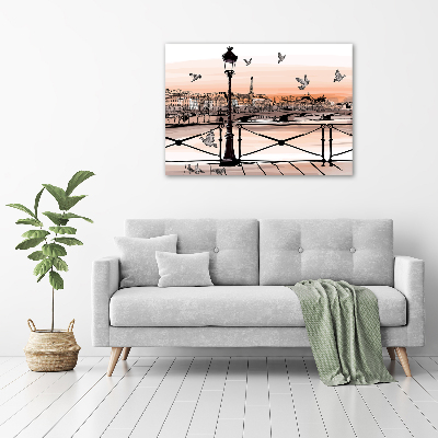 Schilderij glas Schemering in Parijs