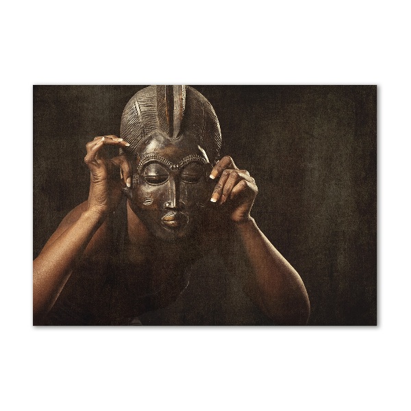 Glazen schilderij Afrikaans masker