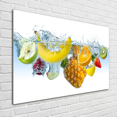 Schilderij op glas Fruit onder water