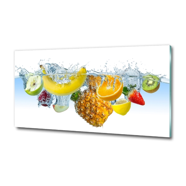 Schilderij op glas Fruit onder water