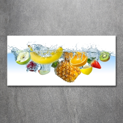 Schilderij op glas Fruit onder water