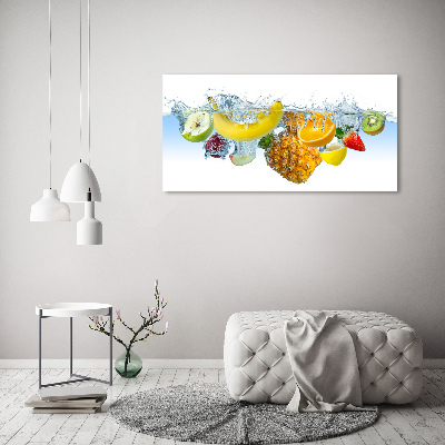 Schilderij op glas Fruit onder water