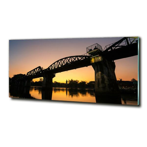 Schilderij op glas Brug in Thailand