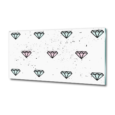 Foto schilderij op glas Diamanten