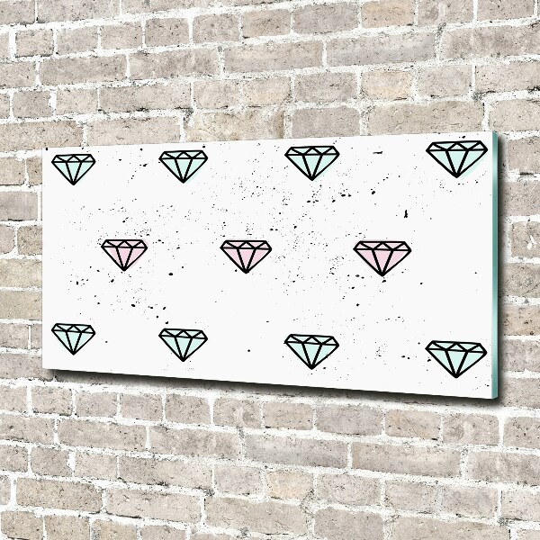 Foto schilderij op glas Diamanten