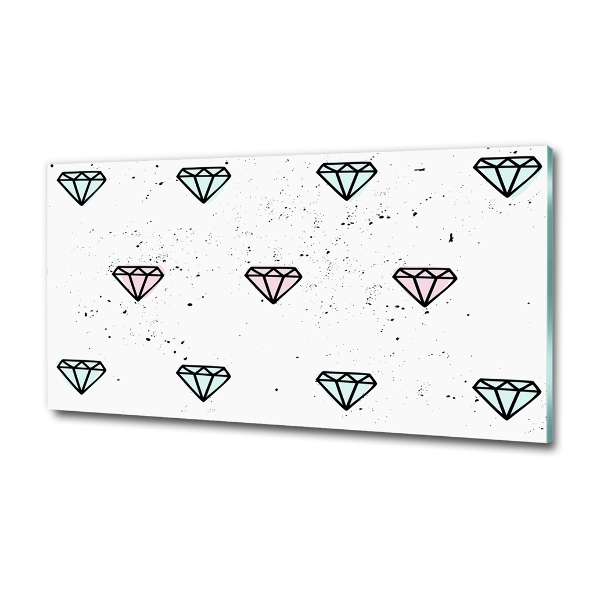 Foto schilderij op glas Diamanten