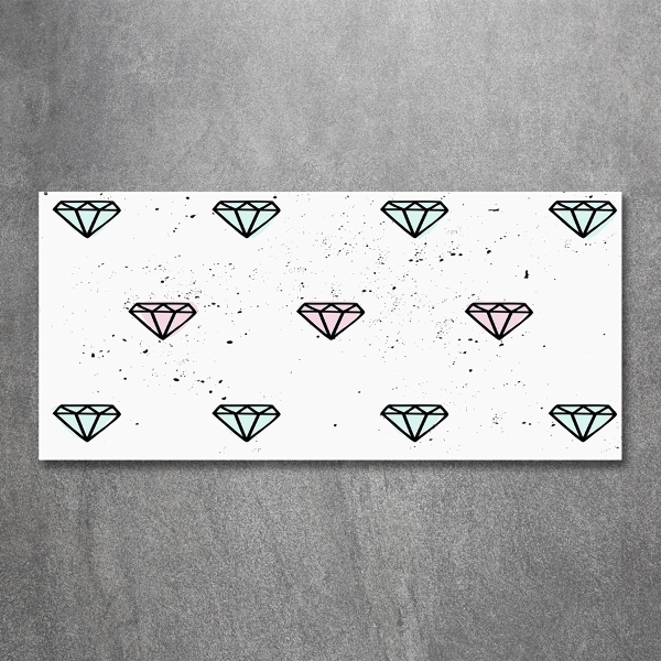 Foto schilderij op glas Diamanten