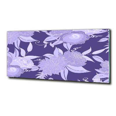 Foto schilderij op glas Bloemenpatroon