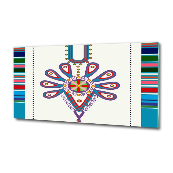 Foto schilderij op glas Pools volkspatroon