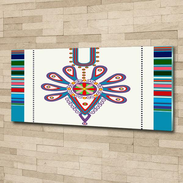 Foto schilderij op glas Pools volkspatroon