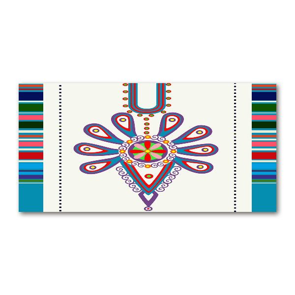 Foto schilderij op glas Pools volkspatroon