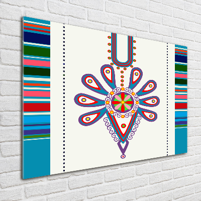 Foto schilderij op glas Pools volkspatroon