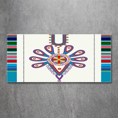 Foto schilderij op glas Pools volkspatroon