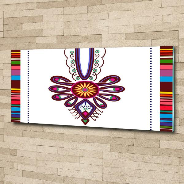 Glazen schilderij Pools volkspatroon