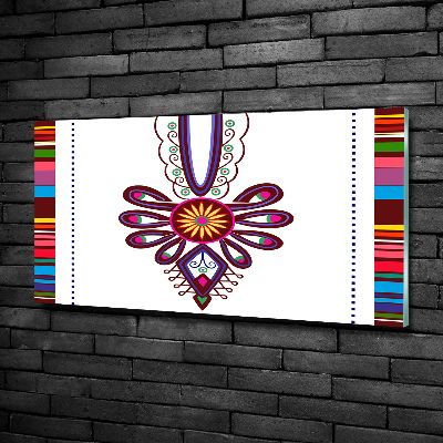 Glazen schilderij Pools volkspatroon