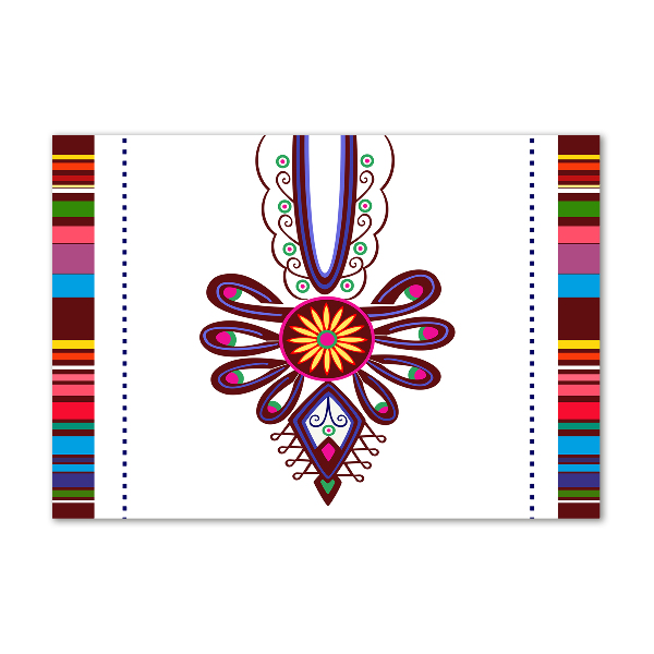 Glazen schilderij Pools volkspatroon