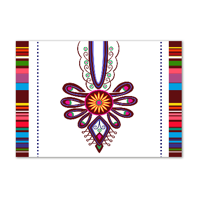 Glazen schilderij Pools volkspatroon