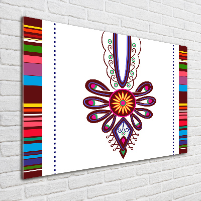 Glazen schilderij Pools volkspatroon