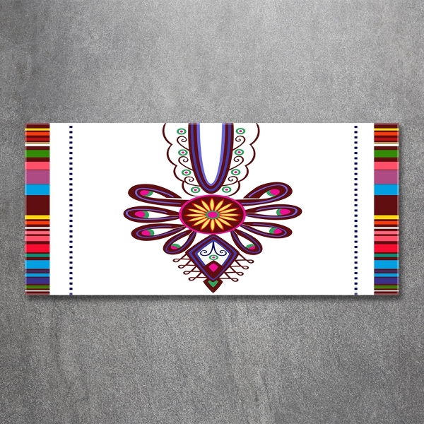 Glazen schilderij Pools volkspatroon