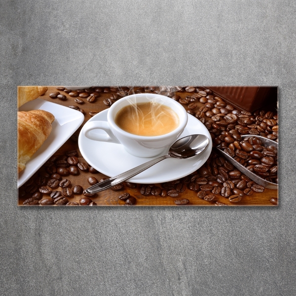 Glazen schilderij Aromatische koffie