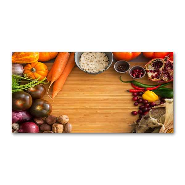 Schilderij op glas Herfstgroenten