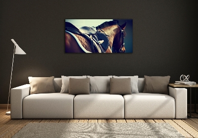 Foto schilderij op glas Zadel met stijgbeugels