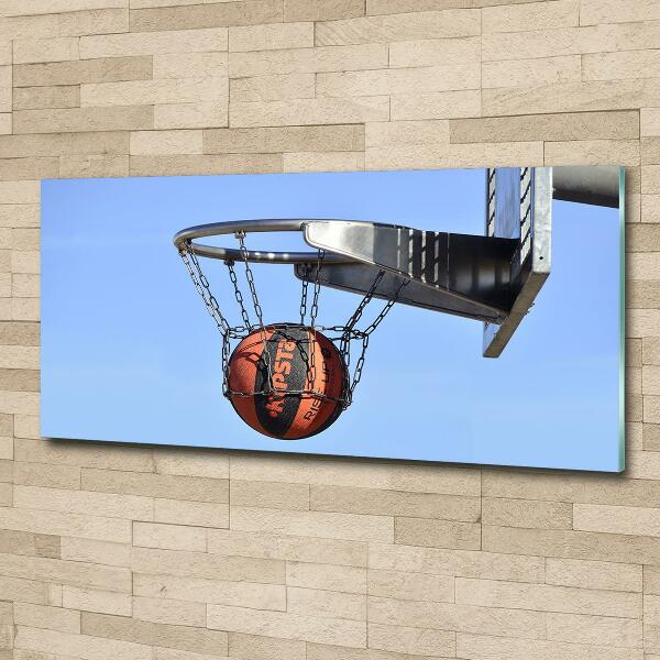 Schilderij op glas Basketbal