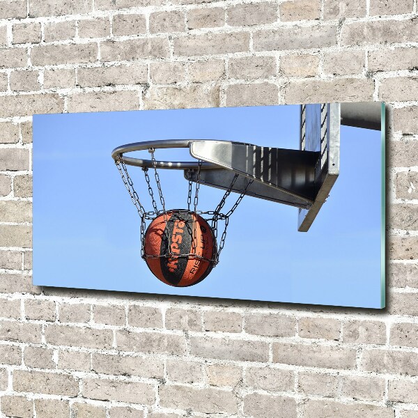 Schilderij op glas Basketbal