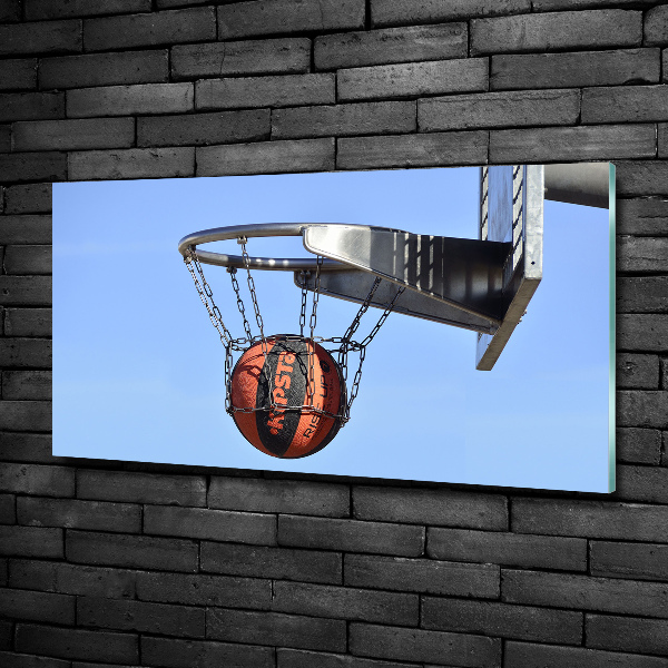 Schilderij op glas Basketbal