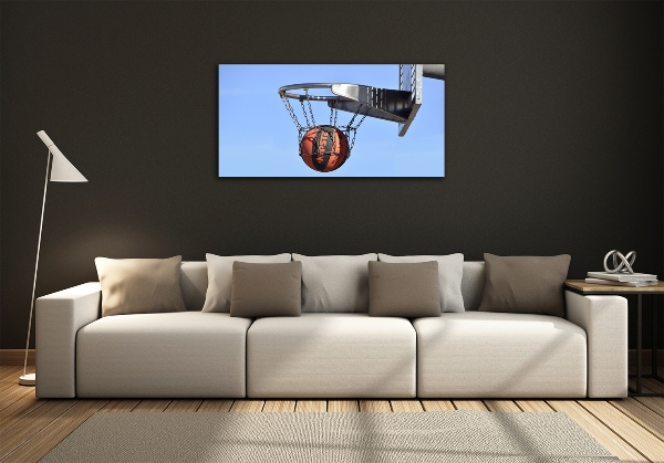 Schilderij op glas Basketbal