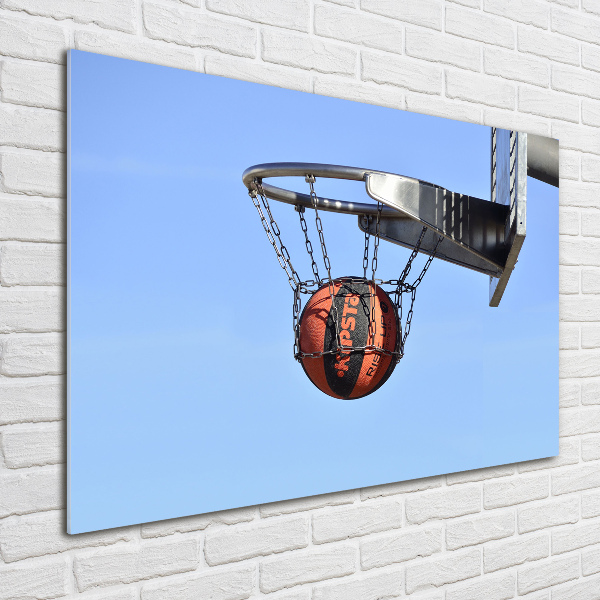 Schilderij op glas Basketbal