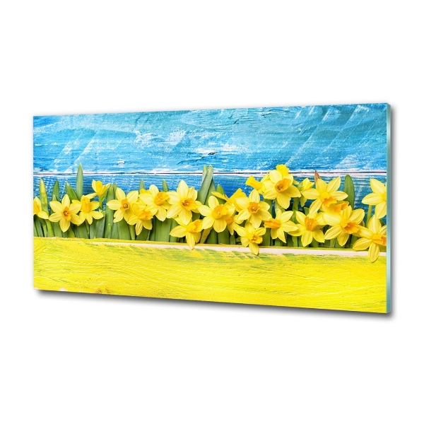 Schilderij op glas Narcissen