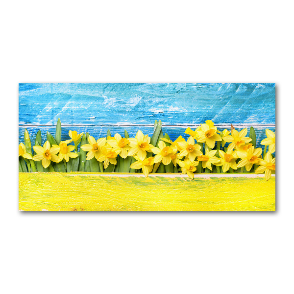 Schilderij op glas Narcissen
