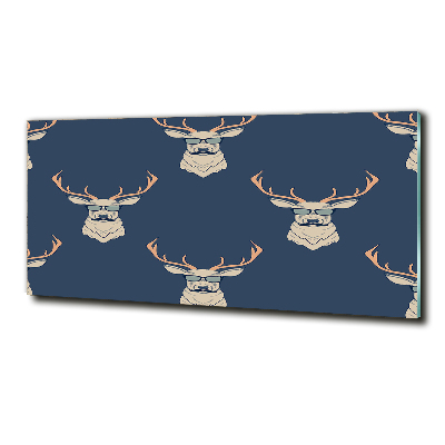 Schilderij glas Hipster hert