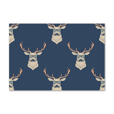 Schilderij glas Hipster hert