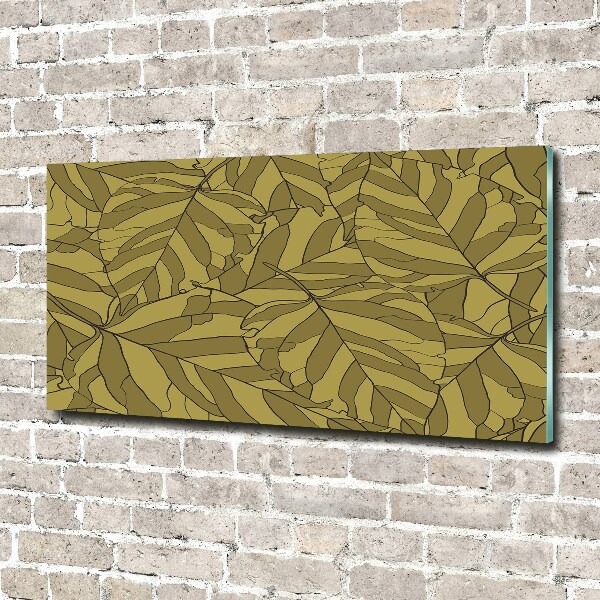 Schilderij op glas Bladeren