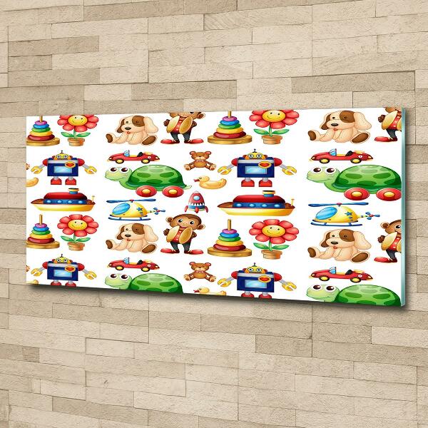 Schilderij op glas Speelgoed