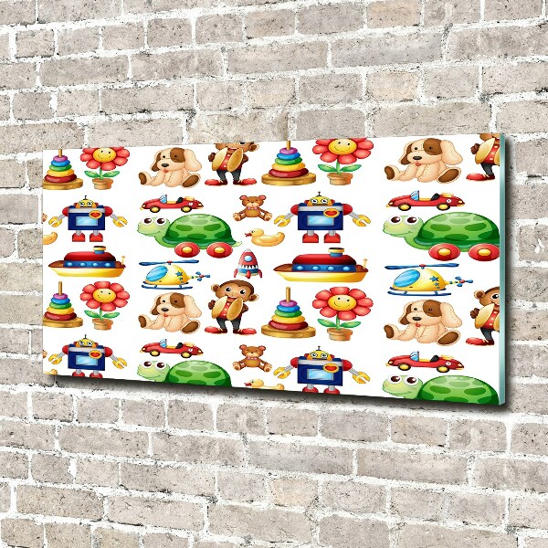 Schilderij op glas Speelgoed