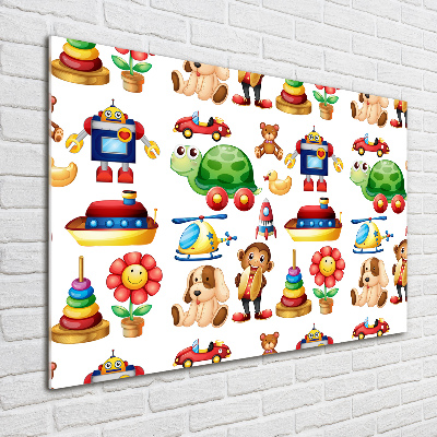 Schilderij op glas Speelgoed