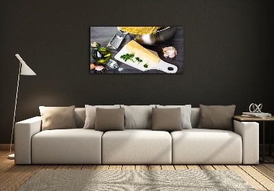 Foto schilderij op glas Pasta met knoflook