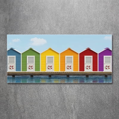 Foto schilderij op glas Strandhutten