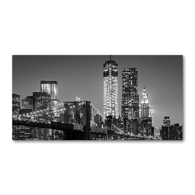 Glazen schilderij Manhattan 's nachts