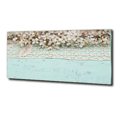 Schilderij glas Kersenbloesems