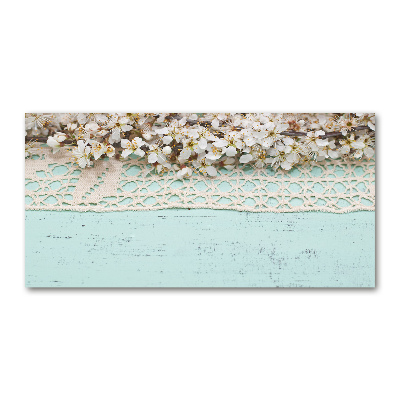 Schilderij glas Kersenbloesems