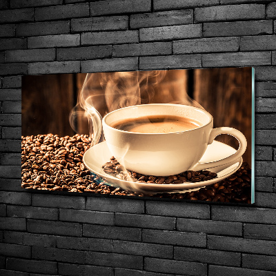 Foto schilderij op glas Aromatische koffie